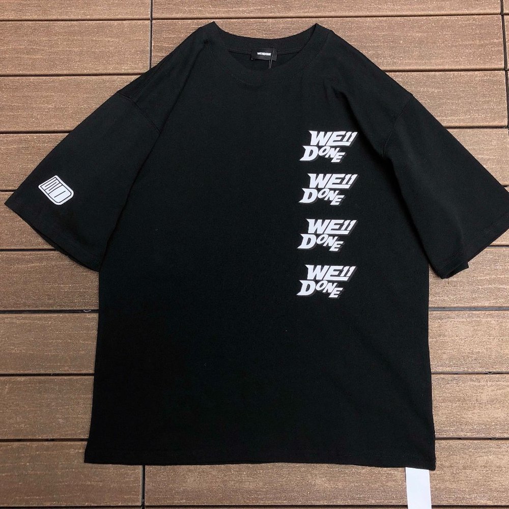 We11 Done With Four Rows Of Logo Printed T Shirt
